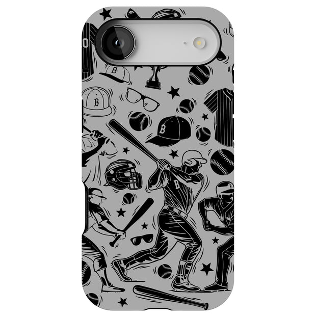 Baseball Icons Tough Cases For Apple iPhone (17, 16, 15, 14, 13, 12, 11, X, SE, 8, 7/ Air, Plus, Pro, Max, Mini, XR, XS), Print in USA