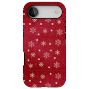Snowflake Red 1 Tough Cases For Apple iPhone (17, 16, 15, 14, 13, 12, 11, X, SE, 8, 7/ Air, Plus, Pro, Max, Mini, XR, XS), Print in USA