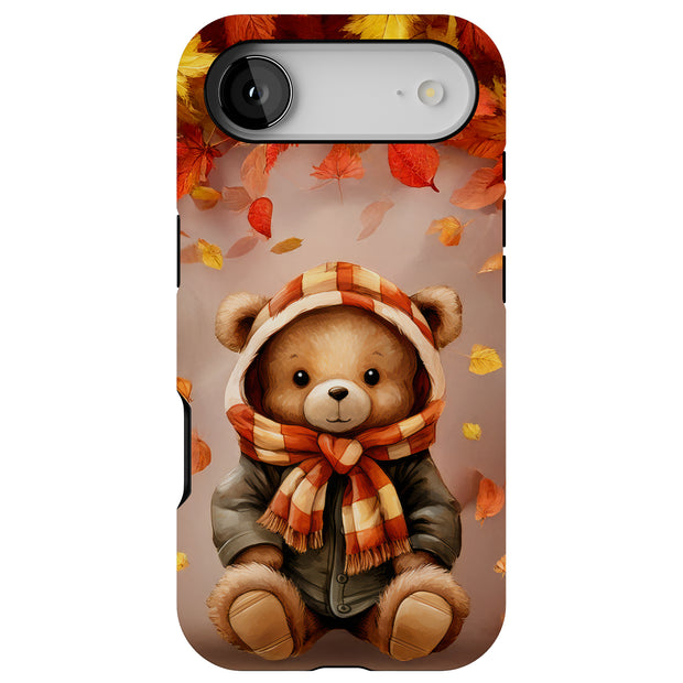 Autumn Bear 1 Tough Cases For Apple iPhone (17, 16, 15, 14, 13, 12, 11, X, SE, 8, 7/ Air, Plus, Pro, Max, Mini, XR, XS), Print in USA