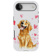 Golden Retriever Tough Cases For Apple iPhone (17, 16, 15, 14, 13, 12, 11, X, SE, 8, 7/ Air, Plus, Pro, Max, Mini, XR, XS), Print in USA