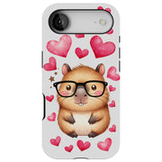 Capybara Love Tough Cases For Apple iPhone (17, 16, 15, 14, 13, 12, 11, X, SE, 8, 7/ Air, Plus, Pro, Max, Mini, XR, XS), Print in USA