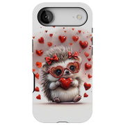 Cute Hedgehog Tough Cases For Apple iPhone (17, 16, 15, 14, 13, 12, 11, X, SE, 8, 7/ Air, Plus, Pro, Max, Mini, XR, XS), Print in USA