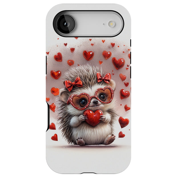 Cute Hedgehog Tough Cases For Apple iPhone (17, 16, 15, 14, 13, 12, 11, X, SE, 8, 7/ Air, Plus, Pro, Max, Mini, XR, XS), Print in USA