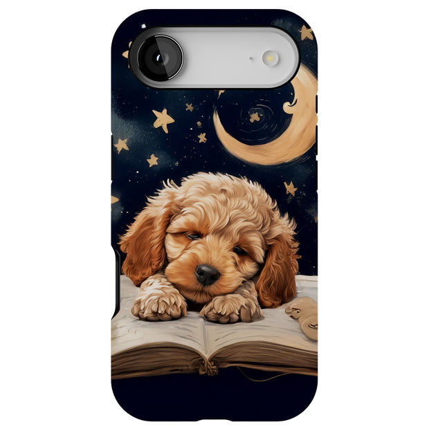 Sleepy Cockapoo Tough Cases For Apple iPhone (17, 16, 15, 14, 13, 12, 11, X, SE, 8, 7/ Air, Plus, Pro, Max, Mini, XR, XS), Print in USA