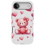 Valentine Bear Tough Cases For Apple iPhone (17, 16, 15, 14, 13, 12, 11, X, SE, 8, 7/ Air, Plus, Pro, Max, Mini, XR, XS), Print in USA