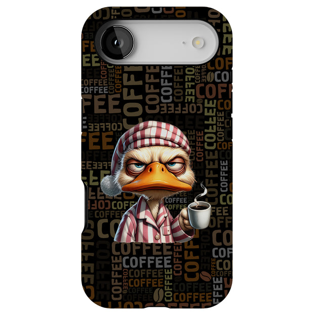 Coffee Duck Tough Cases For Apple iPhone (17, 16, 15, 14, 13, 12, 11, X, SE, 8, 7/ Air, Plus, Pro, Max, Mini, XR, XS), Print in USA