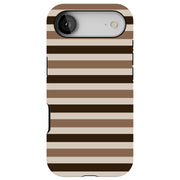 Coffee Stripes Tough Cases For Apple iPhone (17, 16, 15, 14, 13, 12, 11, X, SE, 8, 7/ Air, Plus, Pro, Max, Mini, XR, XS), Print in USA