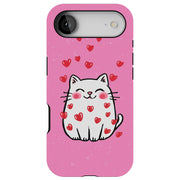 Valentine Cat Tough Cases For Apple iPhone (17, 16, 15, 14, 13, 12, 11, X, SE, 8, 7/ Air, Plus, Pro, Max, Mini, XR, XS), Print in USA