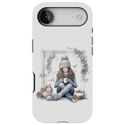 Winter Girl Tough Cases For Apple iPhone (17, 16, 15, 14, 13, 12, 11, X, SE, 8, 7/ Air, Plus, Pro, Max, Mini, XR, XS), Print in USA