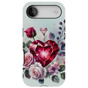 Diamond Heart Tough Cases For Apple iPhone (17, 16, 15, 14, 13, 12, 11, X, SE, 8, 7/ Air, Plus, Pro, Max, Mini, XR, XS), Print in USA