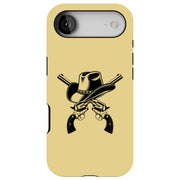 Cowboy Hat Guns Tough Cases For Apple iPhone (17, 16, 15, 14, 13, 12, 11, X, SE, 8, 7/ Air, Plus, Pro, Max, Mini, XR, XS), Print in USA