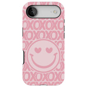 Smile Pink XO Tough Cases For Apple iPhone (17, 16, 15, 14, 13, 12, 11, X, SE, 8, 7/ Air, Plus, Pro, Max, Mini, XR, XS), Print in USA