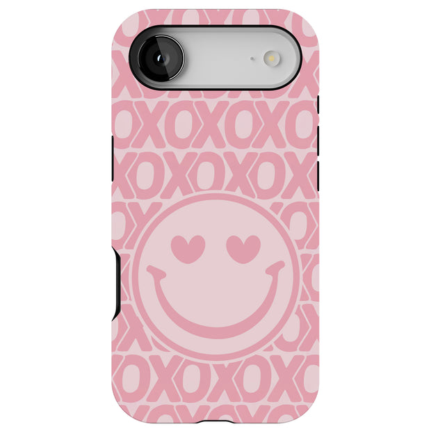 Smile Pink XO Tough Cases For Apple iPhone (17, 16, 15, 14, 13, 12, 11, X, SE, 8, 7/ Air, Plus, Pro, Max, Mini, XR, XS), Print in USA