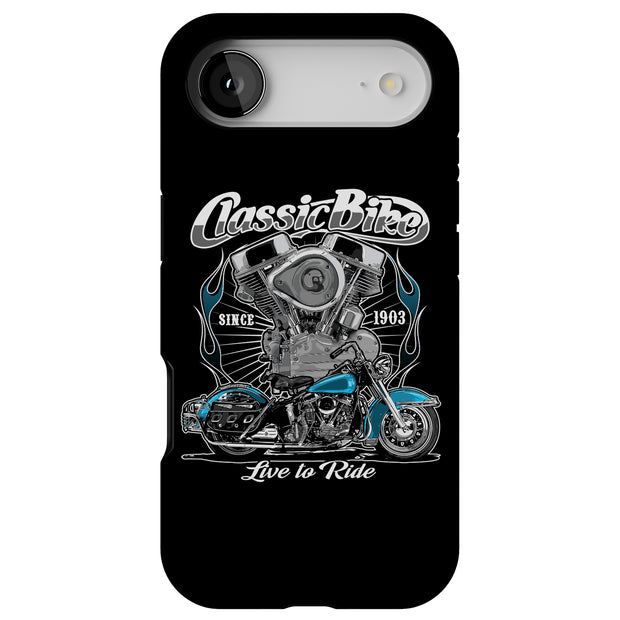 Old Motorbike 1 Tough Cases For Apple iPhone (17, 16, 15, 14, 13, 12, 11, X, SE, 8, 7/ Air, Plus, Pro, Max, Mini, XR, XS), Print in USA