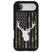 USA Flag Deer 2 Tough Cases For Apple iPhone (17, 16, 15, 14, 13, 12, 11, X, SE, 8, 7/ Air, Plus, Pro, Max, Mini, XR, XS), Print in USA