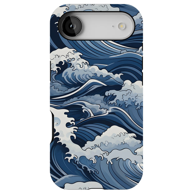 Japanese Wave 1 Tough Cases For Apple iPhone (17, 16, 15, 14, 13, 12, 11, X, SE, 8, 7/ Air, Plus, Pro, Max, Mini, XR, XS), Print in USA