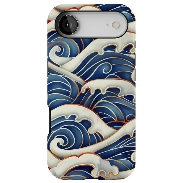 Japanese Wave 6 Tough Cases For Apple iPhone (17, 16, 15, 14, 13, 12, 11, X, SE, 8, 7/ Air, Plus, Pro, Max, Mini, XR, XS), Print in USA