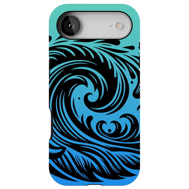 Line Art Waves Tough Cases For Apple iPhone (17, 16, 15, 14, 13, 12, 11, X, SE, 8, 7/ Air, Plus, Pro, Max, Mini, XR, XS), Print in USA