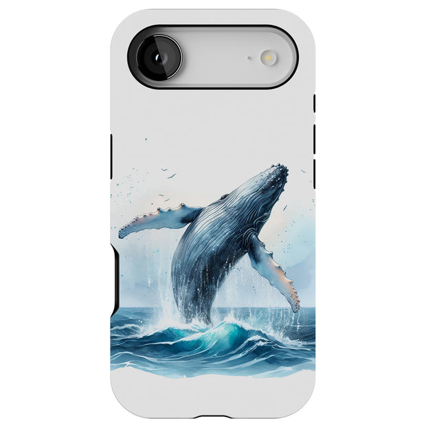 Humpback Whale1 Tough Cases For Apple iPhone (17, 16, 15, 14, 13, 12, 11, X, SE, 8, 7/ Air, Plus, Pro, Max, Mini, XR, XS), Print in USA