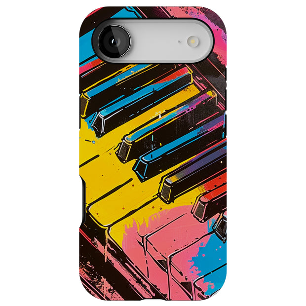 Color Piano Key Tough Cases For Apple iPhone (17, 16, 15, 14, 13, 12, 11, X, SE, 8, 7/ Air, Plus, Pro, Max, Mini, XR, XS), Print in USA