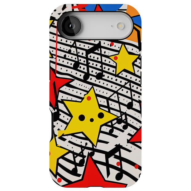 Pop Art Music Tough Cases For Apple iPhone (17, 16, 15, 14, 13, 12, 11, X, SE, 8, 7/ Air, Plus, Pro, Max, Mini, XR, XS), Print in USA