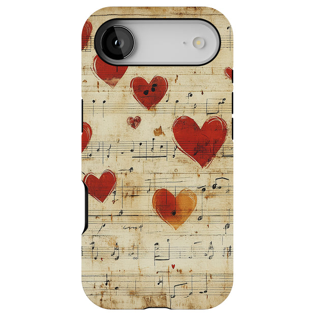 Valentine Music Tough Cases For Apple iPhone (17, 16, 15, 14, 13, 12, 11, X, SE, 8, 7/ Air, Plus, Pro, Max, Mini, XR, XS), Print in USA