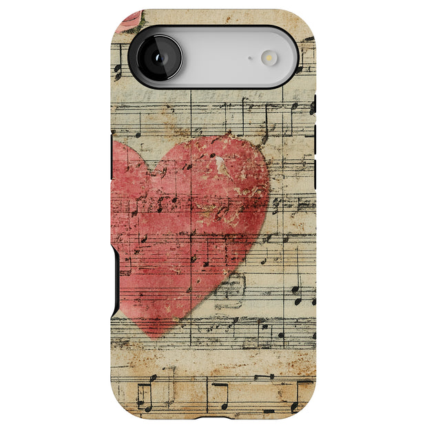 Music Hearts Tough Cases For Apple iPhone (17, 16, 15, 14, 13, 12, 11, X, SE, 8, 7/ Air, Plus, Pro, Max, Mini, XR, XS), Print in USA