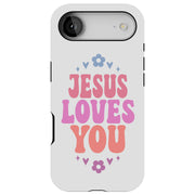 Jesus Love U 2 Tough Cases For Apple iPhone (17, 16, 15, 14, 13, 12, 11, X, SE, 8, 7/ Air, Plus, Pro, Max, Mini, XR, XS), Print in USA