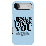 Jesus Love U 4 Tough Cases For Apple iPhone (17, 16, 15, 14, 13, 12, 11, X, SE, 8, 7/ Air, Plus, Pro, Max, Mini, XR, XS), Print in USA