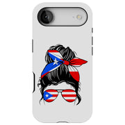 Puerto Rico Bow Tough Cases For Apple iPhone (17, 16, 15, 14, 13, 12, 11, X, SE, 8, 7/ Air, Plus, Pro, Max, Mini, XR, XS), Print in USA
