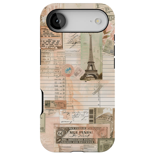 Paris Collage 1 Tough Cases For Apple iPhone (17, 16, 15, 14, 13, 12, 11, X, SE, 8, 7/ Air, Plus, Pro, Max, Mini, XR, XS), Print in USA