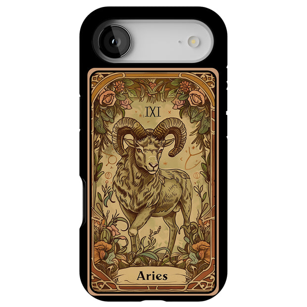 Zodiac Aries Tough Cases For Apple iPhone (17, 16, 15, 14, 13, 12, 11, X, SE, 8, 7/ Air, Plus, Pro, Max, Mini, XR, XS), Print in USA
