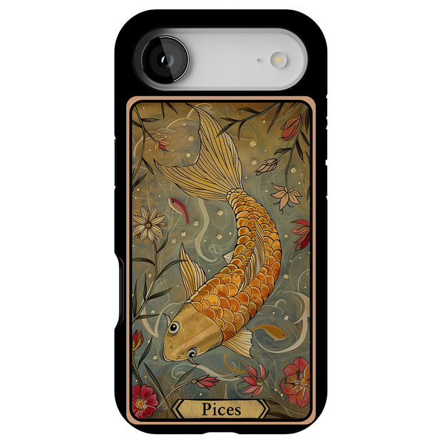 Zodiac Pices Tough Cases For Apple iPhone (17, 16, 15, 14, 13, 12, 11, X, SE, 8, 7/ Air, Plus, Pro, Max, Mini, XR, XS), Print in USA