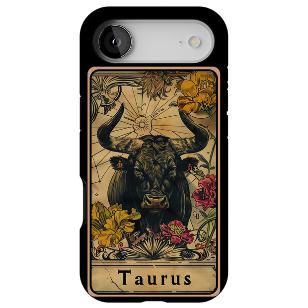 Zodiac Taurus Tough Cases For Apple iPhone (17, 16, 15, 14, 13, 12, 11, X, SE, 8, 7/ Air, Plus, Pro, Max, Mini, XR, XS), Print in USA