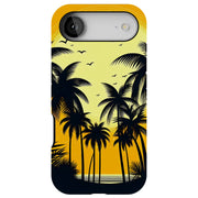 Palm Tree Beach Tough Cases For Apple iPhone (17, 16, 15, 14, 13, 12, 11, X, SE, 8, 7/ Air, Plus, Pro, Max, Mini, XR, XS), Print in USA