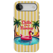 Chillin Flamingo Tough Cases For Apple iPhone (17, 16, 15, 14, 13, 12, 11, X, SE, 8, 7/ Air, Plus, Pro, Max, Mini, XR, XS), Print in USA