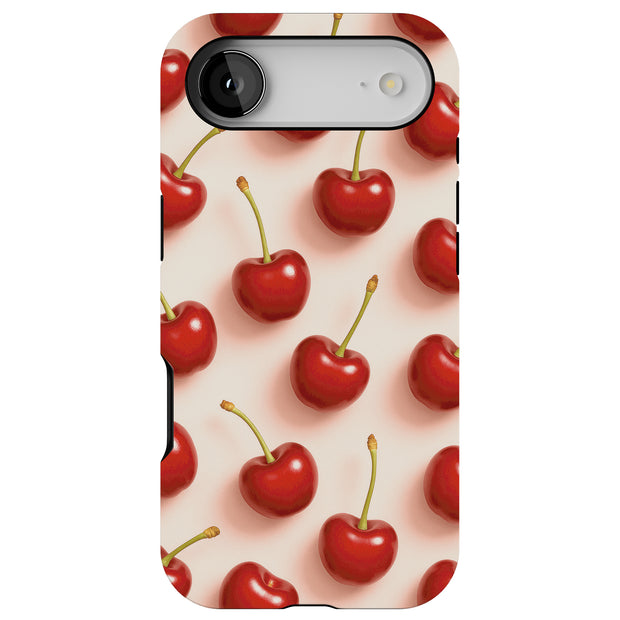 Cherry Delight Tough Cases For Apple iPhone (17, 16, 15, 14, 13, 12, 11, X, SE, 8, 7/ Air, Plus, Pro, Max, Mini, XR, XS), Print in USA