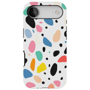Abstract Color Dots Tough Cases For Apple iPhone (17, 16, 15, 14, 13, 12, 11, X, SE, 8, 7/ Air, Plus, Pro, Max, Mini, XR, XS), Print in USA