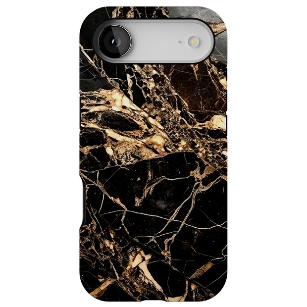 Gold Marble Tough Cases For Apple iPhone (17, 16, 15, 14, 13, 12, 11, X, SE, 8, 7/ Air, Plus, Pro, Max, Mini, XR, XS), Print in USA