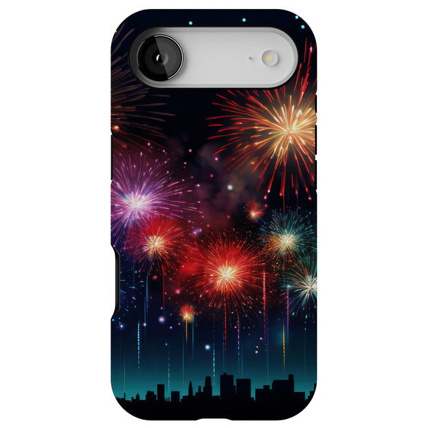 Firework Skyline Tough Cases For Apple iPhone (17, 16, 15, 14, 13, 12, 11, X, SE, 8, 7/ Air, Plus, Pro, Max, Mini, XR, XS), Print in USA