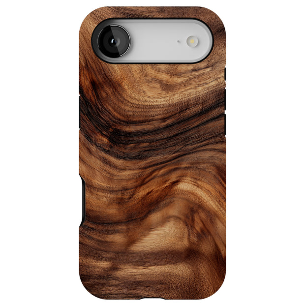 Swirl Wood Grain Tough Cases For Apple iPhone (17, 16, 15, 14, 13, 12, 11, X, SE, 8, 7/ Air, Plus, Pro, Max, Mini, XR, XS), Print in USA
