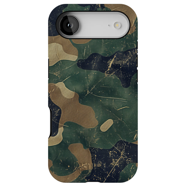 Combat Camouflage Tough Cases For Apple iPhone (17, 16, 15, 14, 13, 12, 11, X, SE, 8, 7/ Air, Plus, Pro, Max, Mini, XR, XS), Print in USA