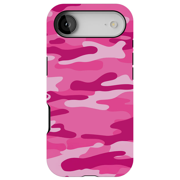 Pink Camouflage Tough Cases For Apple iPhone (17, 16, 15, 14, 13, 12, 11, X, SE, 8, 7/ Air, Plus, Pro, Max, Mini, XR, XS), Print in USA