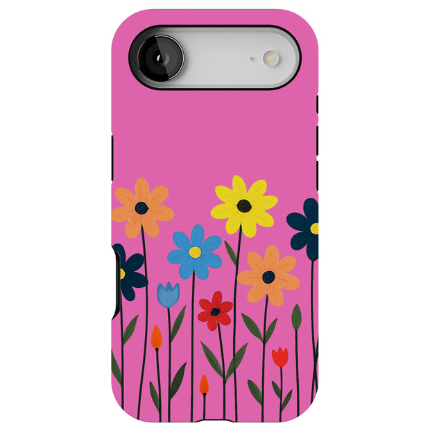Vivid Wild Flowers Tough Cases For Apple iPhone (17, 16, 15, 14, 13, 12, 11, X, SE, 8, 7/ Air, Plus, Pro, Max, Mini, XR, XS), Print in USA