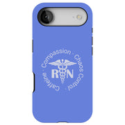 RN Nurse Caffeine Tough Cases For Apple iPhone (17, 16, 15, 14, 13, 12, 11, X, SE, 8, 7/ Air, Plus, Pro, Max, Mini, XR, XS), Print in USA