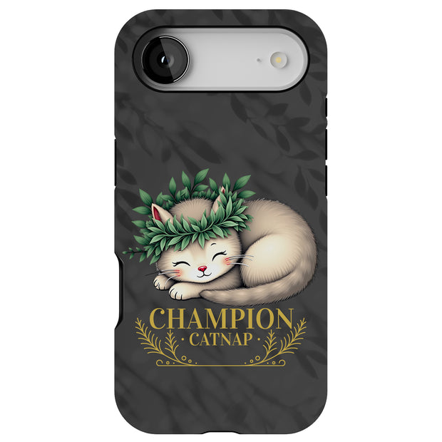 Catnap Champion Tough Cases For Apple iPhone (17, 16, 15, 14, 13, 12, 11, X, SE, 8, 7/ Air, Plus, Pro, Max, Mini, XR, XS), Print in USA