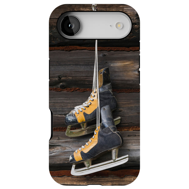 Hockey Skates Tough Cases For Apple iPhone (17, 16, 15, 14, 13, 12, 11, X, SE, 8, 7/ Air, Plus, Pro, Max, Mini, XR, XS), Print in USA