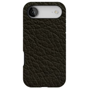 Black Leather Tough Cases For Apple iPhone (17, 16, 15, 14, 13, 12, 11, X, SE, 8, 7/ Air, Plus, Pro, Max, Mini, XR, XS), Print in USA