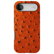 Orange Ostrich Tough Cases For Apple iPhone (17, 16, 15, 14, 13, 12, 11, X, SE, 8, 7/ Air, Plus, Pro, Max, Mini, XR, XS), Print in USA