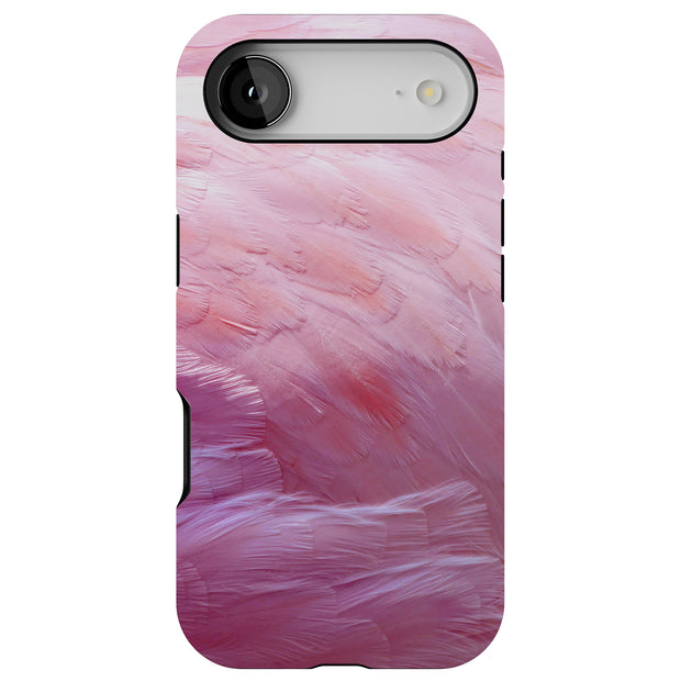 Pink Feather Tough Cases For Apple iPhone (17, 16, 15, 14, 13, 12, 11, X, SE, 8, 7/ Air, Plus, Pro, Max, Mini, XR, XS), Print in USA